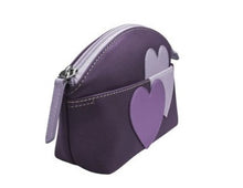 Load image into Gallery viewer, Double Heart Cosmetic Case (Purple)