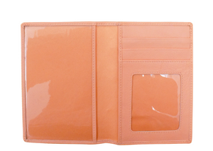 Leather Passport Wallet (peach)