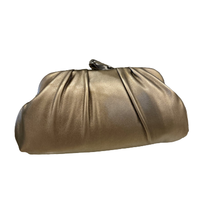 Soft Leather Evening Bag/Clutch (bronze/pewter color)