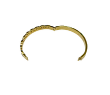 Load image into Gallery viewer, Mariner Links with Bangles with Band of CZ Stones (Gold Plate or Silver Finish)