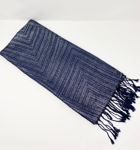 Metallic Shawl Wrap - Navy – Lucy's Gift