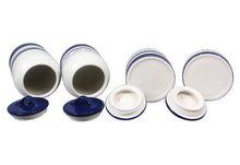 Load image into Gallery viewer, Ceramic Canister Set of 4 in Blue and White