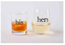 Load image into Gallery viewer, His &amp; Hers Drinking Glass Set