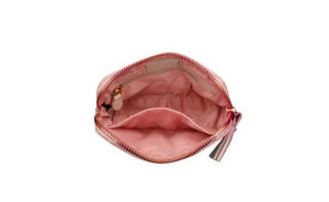 Small Leather Cosmetic/Accessories Pouch (blush pink)