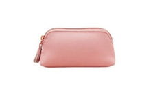 Load image into Gallery viewer, Small Leather Cosmetic/Accessories Pouch (blush pink)