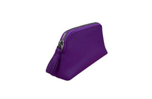 Small Leather Cosmetic/Accessories Bag (purple)