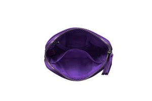 Small Leather Cosmetic/Accessories Bag (purple)