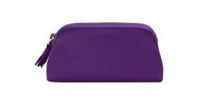Load image into Gallery viewer, Small Leather Cosmetic/Accessories Bag (purple)