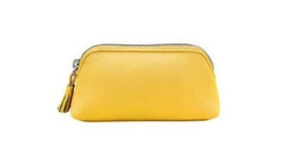 Small Leather Cosmetic/Accessories Bag (sunshine yellow)
