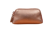 Load image into Gallery viewer, Small Leather Cosmetic/Accessory Pouch (rose)