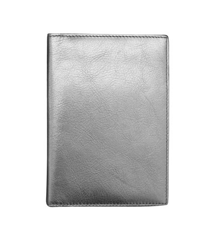 Leather Passport Wallet (silver)