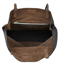 Load image into Gallery viewer, ILI New York Large Leather/Suede Reversible Tote w/RFID Blocking