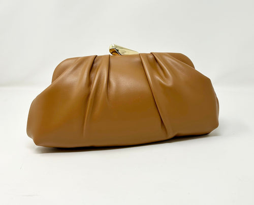 Soft Leather Evening Bag/Clutch (camel color)