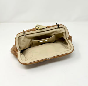 Soft Leather Evening Bag/Clutch (camel color)