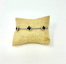 Load image into Gallery viewer, Twisted Cable Black Clover Bracelet