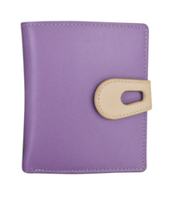 Load image into Gallery viewer, Small Wallet with Cut Out Tab Closure - Amethyst/Stone