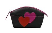 Load image into Gallery viewer, Double Heart Cosmetic Case (Black)