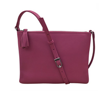 Load image into Gallery viewer, Slim Leather Crossbody Bag (orchid)