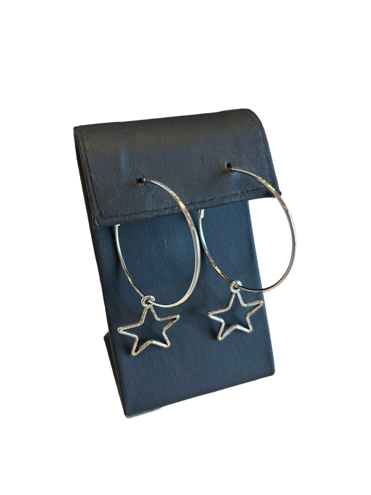 Open Star Hoop Earrings