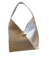 Load image into Gallery viewer, Raffia and White Tote from Dolce Vita