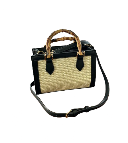Sondra Roberts Rattan/Bamboo Handbag