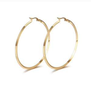 Oversized Hoop Earrings (Gold and Silver)