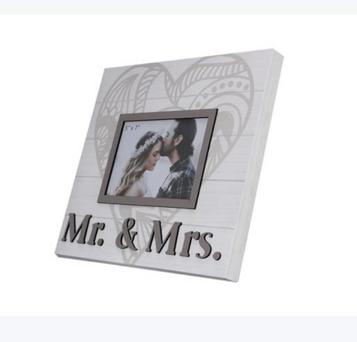 Mr. & Mrs. Wood Wedding Photo Frame (5 x 7)