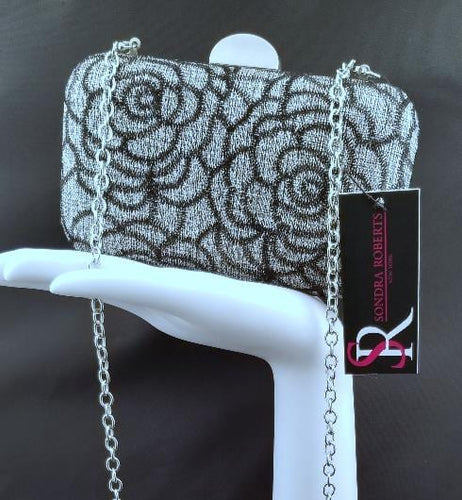 Sondra Roberts Floral Metallic Clutch
