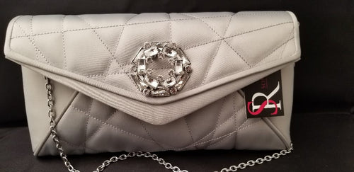 Sondra Roberts Satin Clutch with Crystal