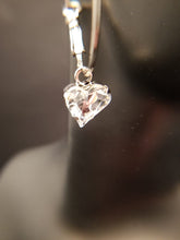 Load image into Gallery viewer, B-JWLD Crystal Clear Dangling Faceted Heart Earrings - Gold