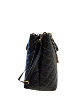 Load image into Gallery viewer, German Fuentes Quilted Leather Handbag - Black