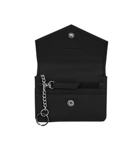 Genuine leather ID/Key case with RFID blocking - Black