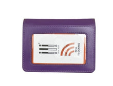 Load image into Gallery viewer, Genuine leather ID/Key case with RFID blocking - Purple