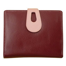 Load image into Gallery viewer, Small Wallet with Tab Closure - Merlot/Blush
