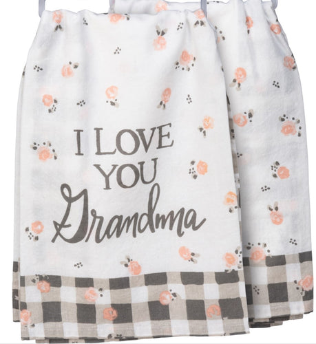 I Love Your Grandma Dish Towel