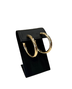 Gold Finish Hoop Earrings (large)