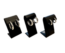 Load image into Gallery viewer, Silver Finish Hoop Earrings (medium)
