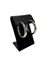 Load image into Gallery viewer, Silver Finish Hoop Earrings (large)