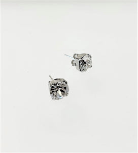B-JWLD Collection Crystal Stud Earrings (silver finish setting)