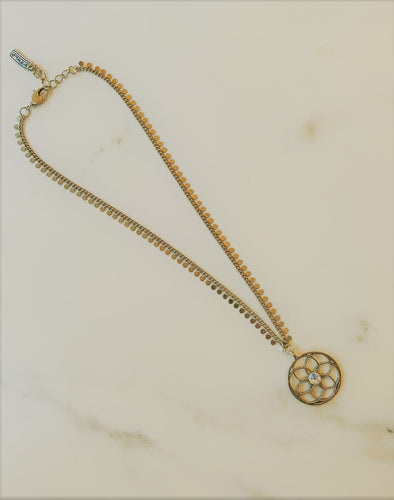 B-JWLD Collection Circles Medallion Necklace (gold finish)