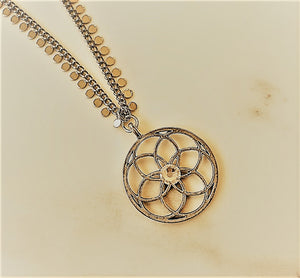 B-JWLD Collection Circles Medallion Necklace (gold finish)