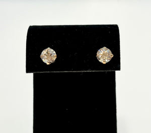 B-JWLD Collection Crystal Stud Earrings (gold finish setting)