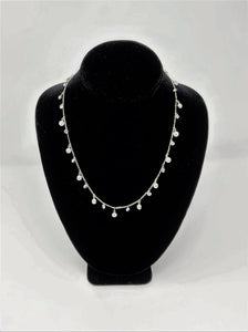 Princess Necklace w/Mini Pearl & Crystal Charms