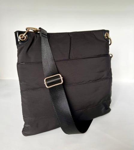 SR2 Nylon Messenger Crossbody Bag (Black)