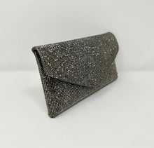 Load image into Gallery viewer, Fine Rhinestone Beaded Evening Bag (smoky silver tone)
