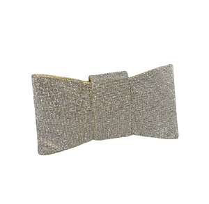 Bow Clutch (Crystal with Gold Finish)