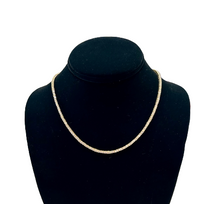 Load image into Gallery viewer, Tennis Necklace in Yellow or White Gold Finish