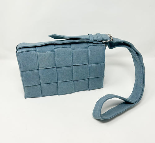 Woven Demin Crossbody Handbag