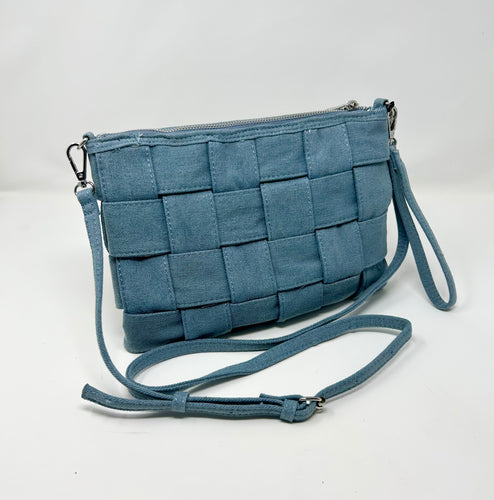 Woven Demin Clutch/Wristlet Handbag