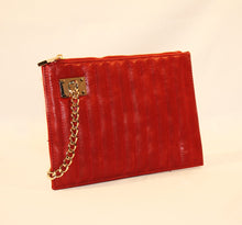 Load image into Gallery viewer, Sondra Roberts Red Nappa Wristlet